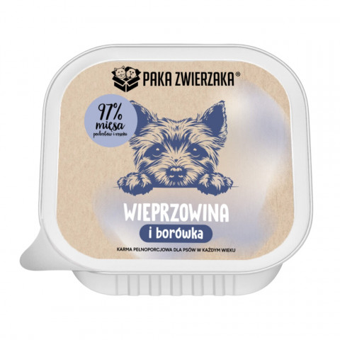 PAKA ZWIERZAKA Pork with blueberries Mono - vlhké krmivo pro psy - 150g - Fotogalerie 1