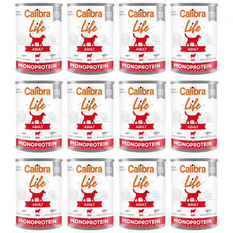 CALIBRA Dog Life Adult Hovězí s mrkví - mokré krmivo pro psy - 12x400g - Fotogalerie 1
