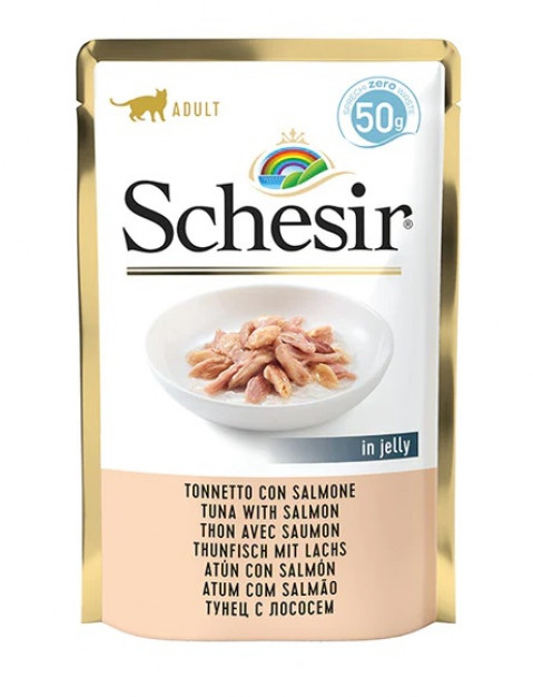 SCHESIR in jelly Tuna with salmon - mokré krmivo pro kočky - 50 g - Fotogalerie 1