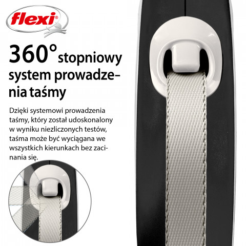 Flexi New COMFORT 8 m Černá, Šedá Pes Zatahovací vodítko - Fotogalerie 4