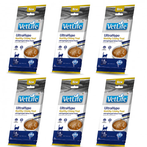 FARMINA Vet Life Cat Ultrahypo Creamy treat with Salmon box mono – pamlsek pro kočku – 6x(4x15g) - Fotogalerie 1