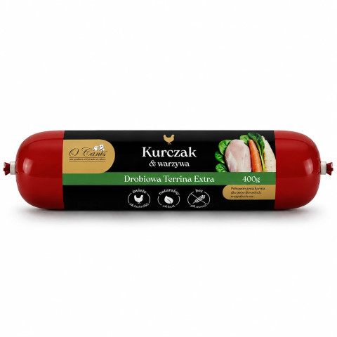 O’CANIS Terrina Extra Chicken & vegetables Mono - vlhké krmivo pro psy - 400g - Fotogalerie 1