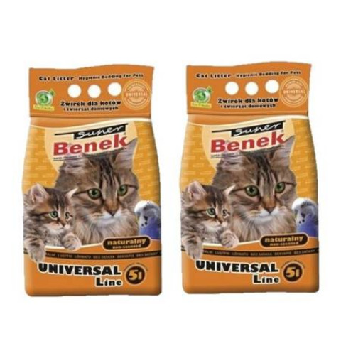 CERTECH Super Benek Univerzální Přírodní - hrudkující stelivo pro kočky 2x5l - Fotogalerie 1