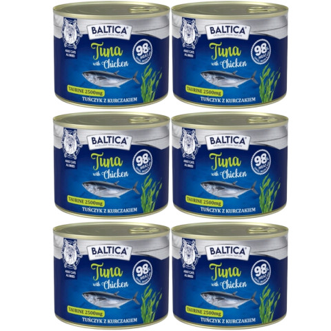BALTICA Excellent Tuňák s kuřecím masem - mokré krmivo pro kočku - 6x185g - Fotogalerie 1