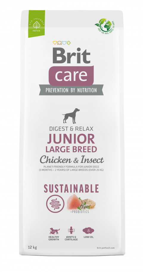 BRIT Care Dog Sustainable Junior Large Breed Chicken & Insect - suché krmivo pro psy - 12 kg - Fotogalerie 1