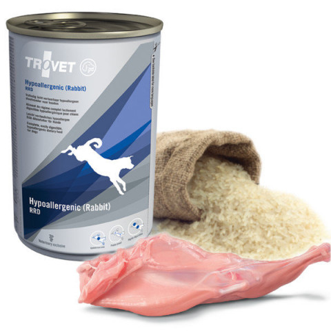 TROVET Hypoallergenic Králík, Rýže Dospělý jedinec 400 g - Fotogalerie 2