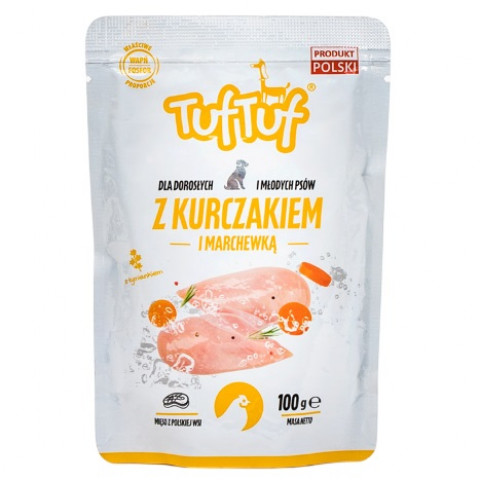 TUF TUF with chicken and carrot - vlhké krmivo pro psy - 6x100g - Fotogalerie 3