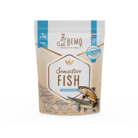 BEMO Sensitive Fish Small/Medium Mono - suché krmivo pro psy - 1kg - Fotogalerie 1