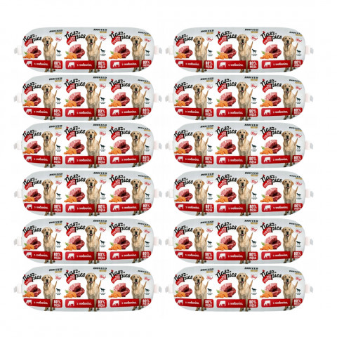 BIOFEED Nasz Pies Salám s hovězím masem – mokré krmivo pro psy – 12x1kg - Fotogalerie 1