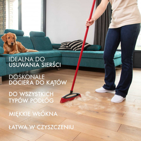 VILEDA Pet Pro Always Clean Gumový kartáč s tyčí pro odstraňování srsti + ZDARMA! Ručník z mikrovlákna Vileda PET PRO M 70x45 cm - Fotogalerie 17