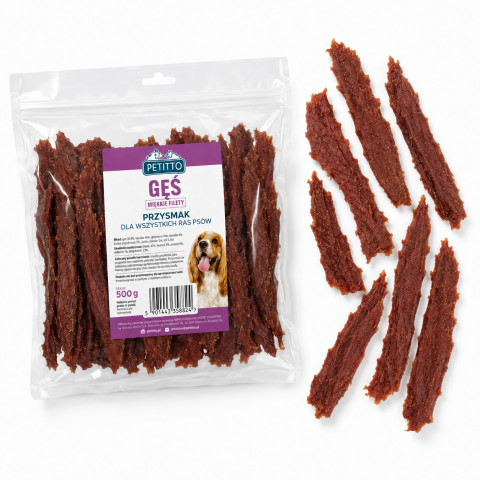 PETITTO Soft goose fillets - pamlsek pro psa - 500g - Fotogalerie 3