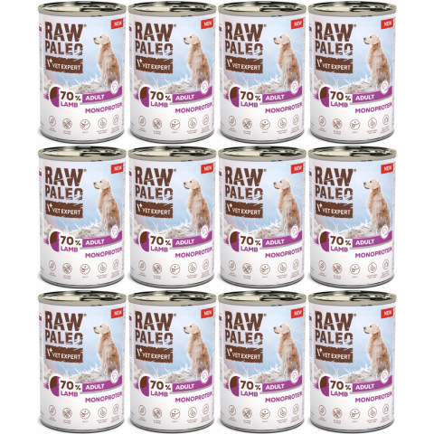 VETEXPERT Raw Paleo Mono Jehněčí - vlhké krmivo pro psy - 12x400g - Fotogalerie 1
