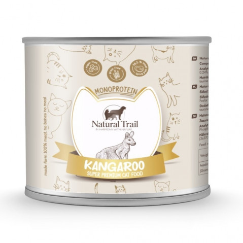 NATURAL TRAIL Monoprotein Kangaroo - mokré krmivo pro kočky - 185g - Fotogalerie 1