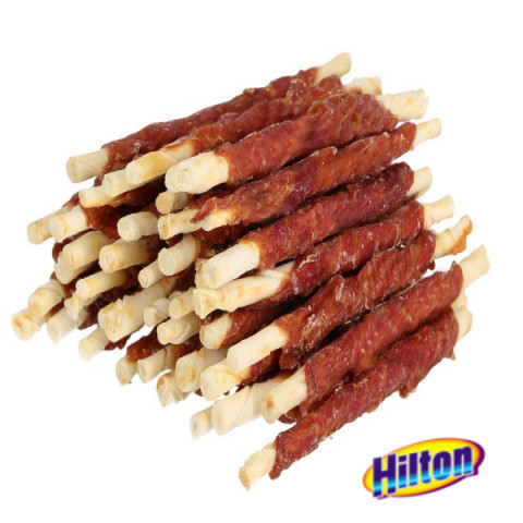 HILTON Duck wrap white rawhide stick - žvýkačka pro psy - 500g - Fotogalerie 1