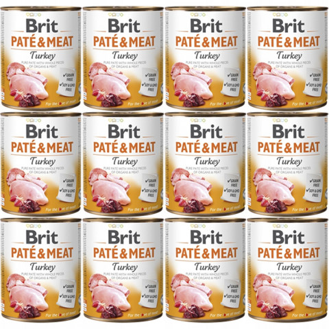 BRIT Paté & Meat Turkey - vlhké krmivo pro psy - 12x800g - Fotogalerie 1