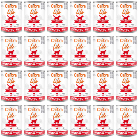 CALIBRA Dog Life Adult Hovězí s mrkví - mokré krmivo pro psy - 24x400g - Fotogalerie 1