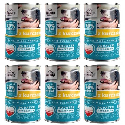 FRENDI s kuřetem kousky v jemné omáčce - mokré krmivo pro psy - 6x400g - Fotogalerie 1