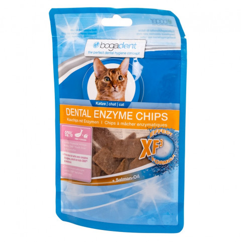 BOGAR Bogadent Dental enzyme chips Fish - pamlsek pro kočky - 50g - Fotogalerie 1