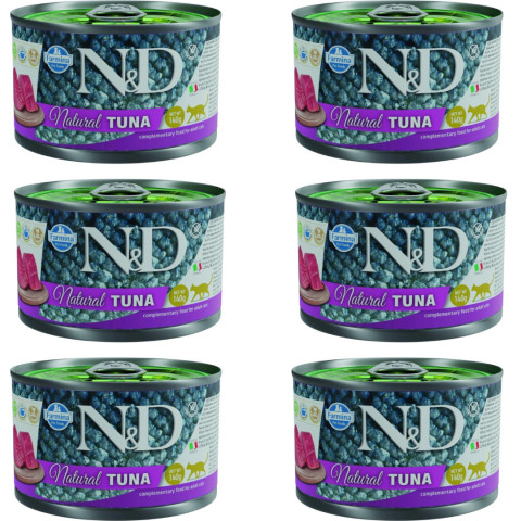 FARMINA N&D Cat Natural Tuna - mokré krmivo pro kočky - 6x140 g - Fotogalerie 1