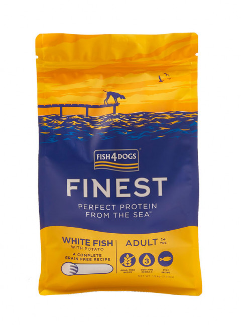 FISH4DOGS Finest Ocean White Fish Small breeds - suché krmivo pro psy - 1,5kg - Fotogalerie 1