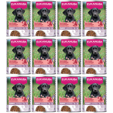 EUKANUBA Life Care Puppy Bohatá na hovězí a dýni - vlhké krmivo pro psy - 12x400g - Fotogalerie 1