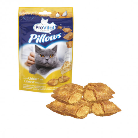 PREVITAL Pillows Chicken with cheese - pamlsek pro kočky - 60g - Fotogalerie 8