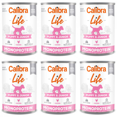 CALIBRA Dog Life Puppy&Junior Kuře & rýže - mokré krmivo pro psy - 6x400g - Fotogalerie 1