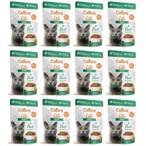 CALIBRA Cat Life Adult Duck in gravy - mokré krmivo pro kočky - 12x85g - Fotogalerie 1