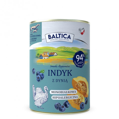 BALTICA Smaki regionów Mono Turkey with pumpkin - vlhké krmivo pro psy - 400g - Fotogalerie 1