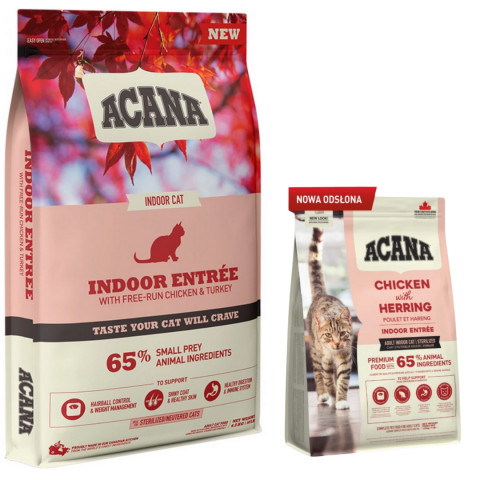 Acana Indoor Entrée suché krmivo pro kočky 4,5 kg Dospělý jedinec Kuřecí maso - Fotogalerie 1