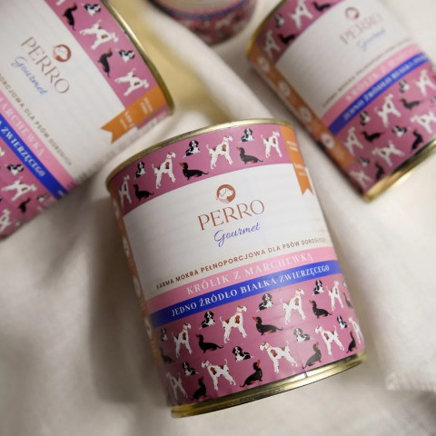 PERRO Gourmet Rabbit with carrot - vlhké krmivo pro psy - 400g - Fotogalerie 2