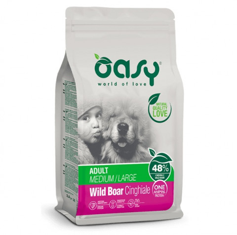 OASY One animal protein Medium & Large Wild boar Mono - suché krmivo pro psy - 10kg - Fotogalerie 1