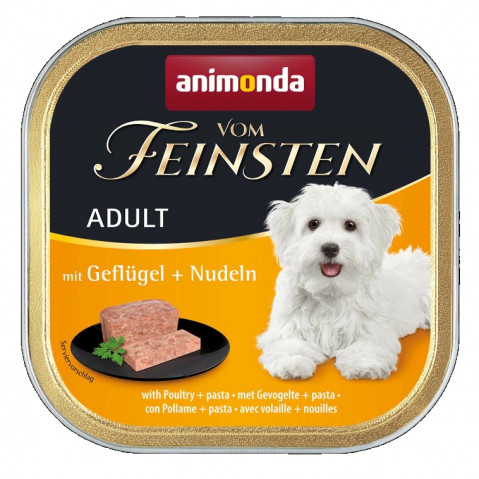 ANIMONDA Vom Feinsten Adult Poultry with pasta - vlhké krmivo pro psy - 150g - Fotogalerie 1