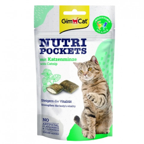GIMCAT Nutri pockets Catnip - pamlsek pro kočky - 60g - Fotogalerie 1