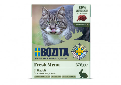 BOZITA Fresh Menu Rabbit in sauce - mokré krmivo pro kočky - 370g - Fotogalerie 1