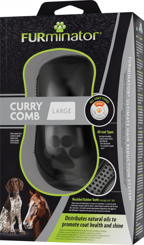 FURminator - gumový kartáč pro psy a koně - L - Fotogalerie 2