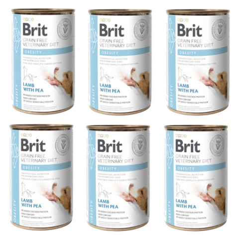 BRIT Grain Free Vet Diets Dog Obesity Jehněčí & Hrášek - mokré krmivo pro psy - 6x400g - Fotogalerie 1