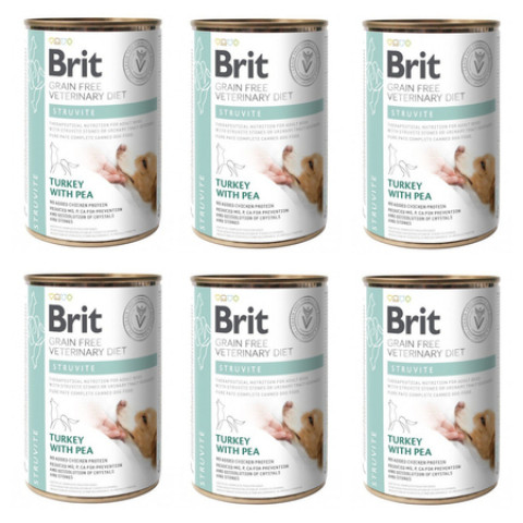 BRIT Grain Free Vet Diets Dog Struvite Krůta & Hrášek - mokré krmivo pro psy - 6x400g - Fotogalerie 1