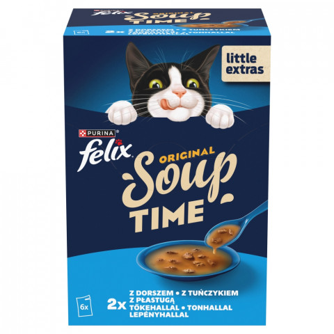 PURINA Felix Original Soup Time Box Fish - mokré krmivo pro kočky - 6x48g - Fotogalerie 1
