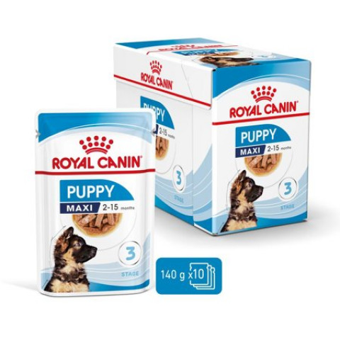 ROYAL CANIN Maxi Puppy SHN - mokré krmivo pro psy - 10x140g - Fotogalerie 1