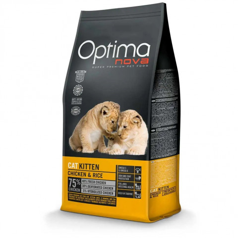 OPTIMANOVA Cat Kitten Chicken & Rice - suché krmivo pro kočky - 8kg - Fotogalerie 1