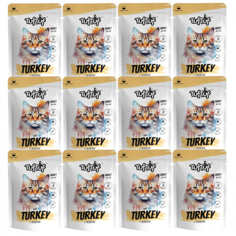 TUF TUF with turkey - mokré krmivo pro kočky - 12x300g - Fotogalerie 1