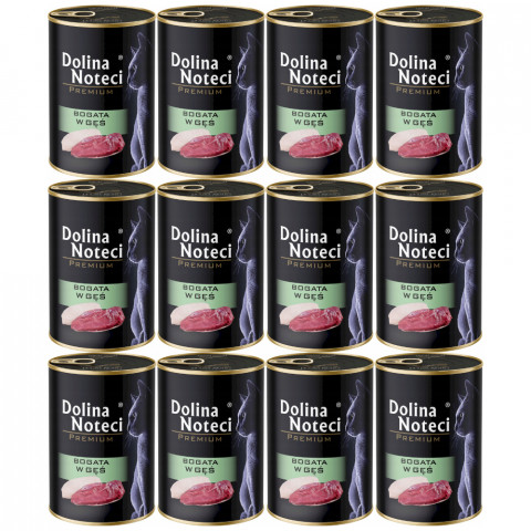 DOLINA NOTECI Premium Bohatá na husu – mokré krmivo pro kočky – 12×400 g - Fotogalerie 1