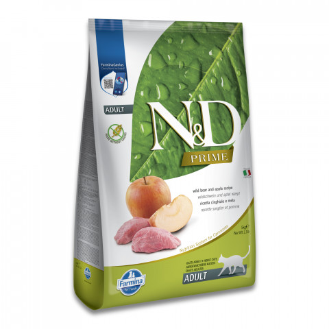 FARMINA N&D Prime Boar & Apple Adult suché krmivo pro kočky - 5kg - Fotogalerie 10