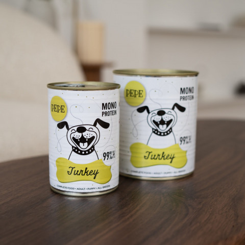 PAKA ZWIERZAKA PEPE Krůta mono - mokré krmivo pro psy - 400g - Fotogalerie 3