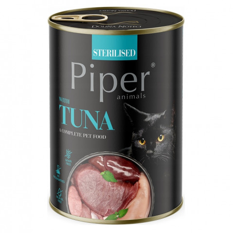 DOLINA NOTECI Piper Sterilised with tuna - mokré krmivo pro kočky - 400g - Fotogalerie 1