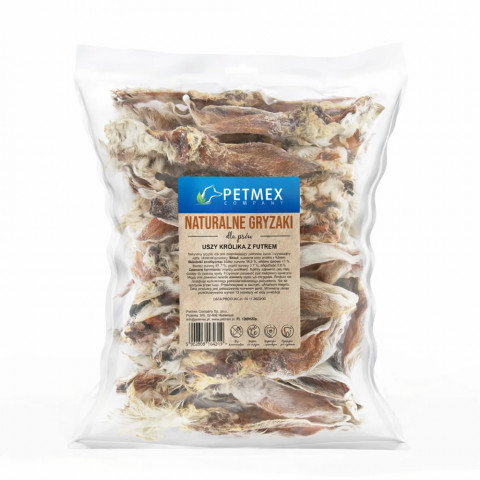 PETMEX králičí uši s chlupy – pamlsek pro psy – 200g - Fotogalerie 1