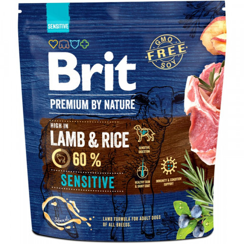 BRIT Premium by Nature Sensitive Lamb&Rice - suché krmivo pro psy - 1 kg - Fotogalerie 1