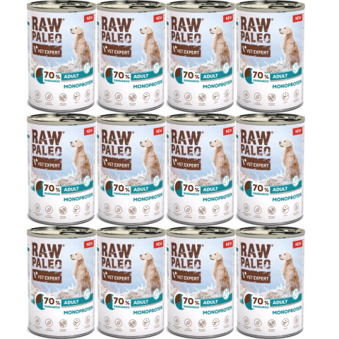 VETEXPERT Raw Paleo Mono Klokan - vlhké krmivo pro psy - 12x400g - Fotogalerie 1