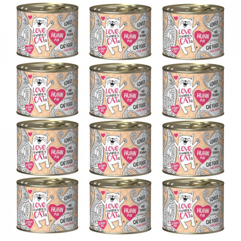 LOVE IS WHERE A CAT IS Kuře - mokré krmivo pro kočky - 12x200g - Fotogalerie 1